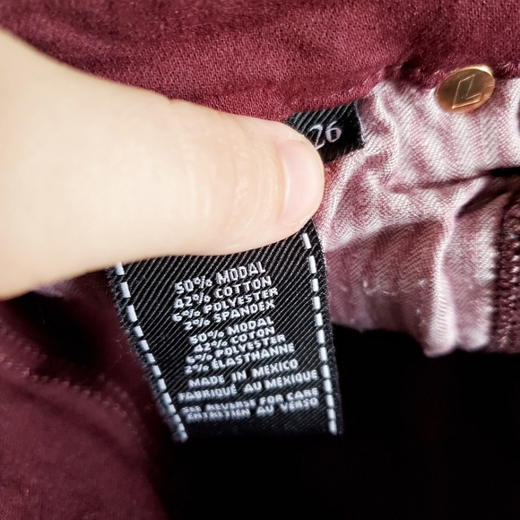 7 FOR ALL MANKIND Skinny Ankle Jeans Mulberry 26 - Picture 7 of 9